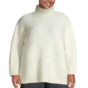 Scoop New Cream Cozy Funnel Neck Tunic Sweater size XXXL/3X